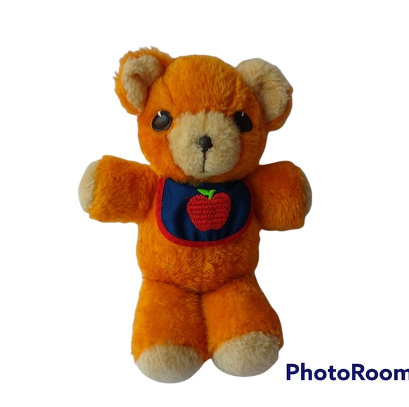 fisher price teddy bear with apple bib